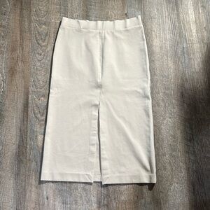 Jones New York JNY Elegant Cream Khaki Neutral Bodycon Career Midi Skirt Medium